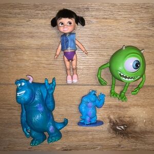 Figure Dolls • Disney Pixar Monsters Inc • Mini Boo • Mike Wazowski • Sulley